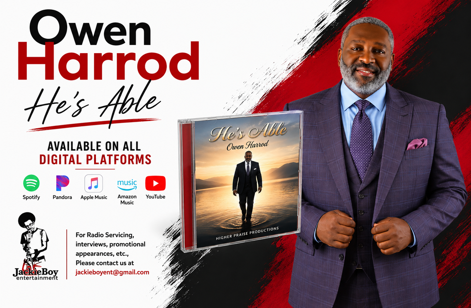 Owen Harrod - He's Able, available on all digital platforms